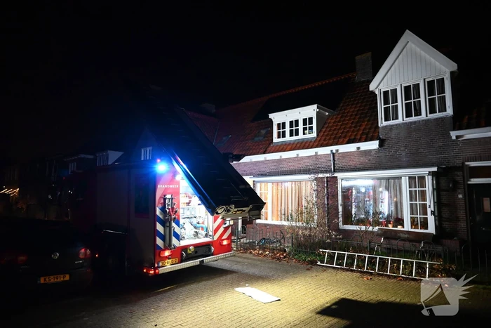 Lichte rookontwikkeling bij brand in bijgebouw