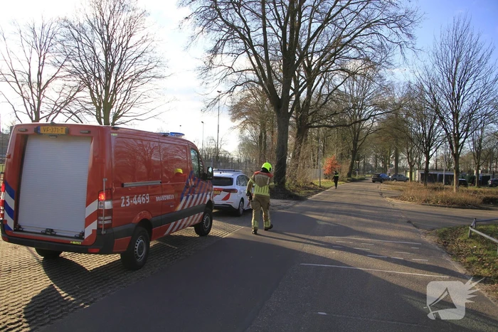 Kinderen blussen brand op voetbalcourt