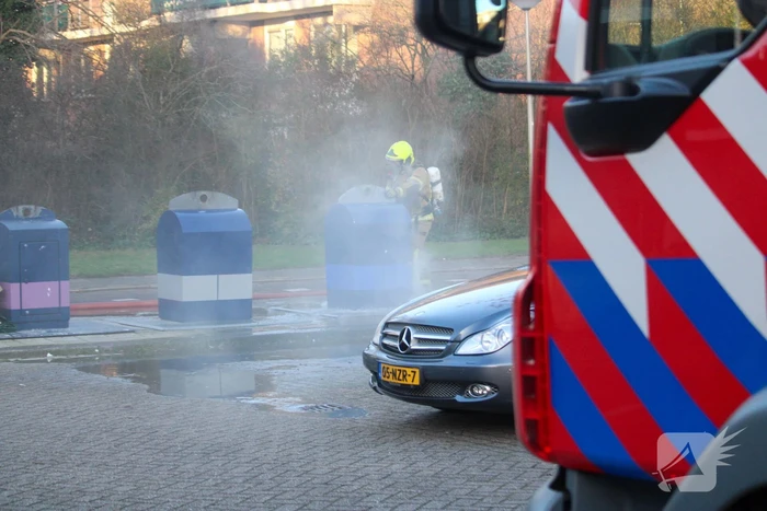 Brand in ondergrondse container door vuurwerk