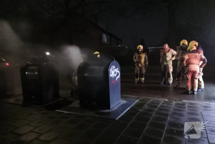 Brand in ondergrondse container snel geblust door brandweer