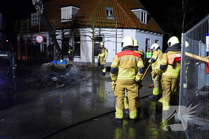 Mobiele eenheid ingezet bij afvalbrand