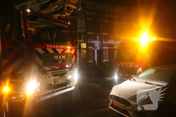 Brandweer ingezet voor een woning brand