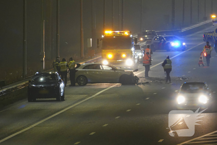 Snelweg deels afgesloten door ongeval