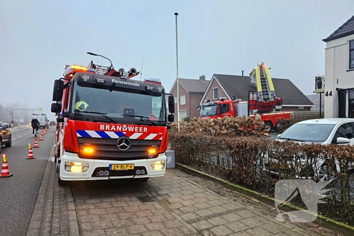 Brandweer bestrijdt schoorsteenbrand