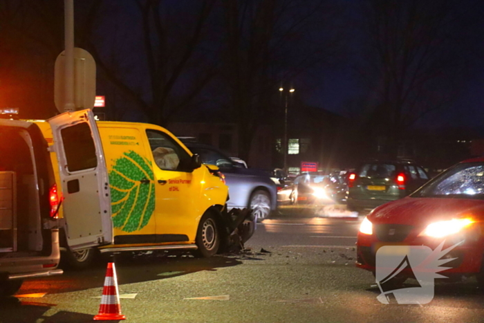 Schade na aanrijding op kruising