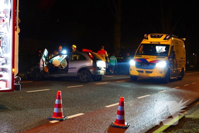 Automobilist belandt tegen een boom