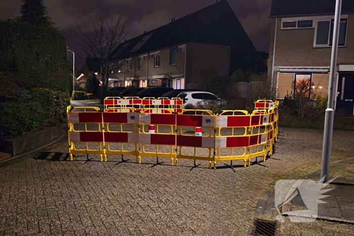 Straat afgesloten vanwege sinkhole
