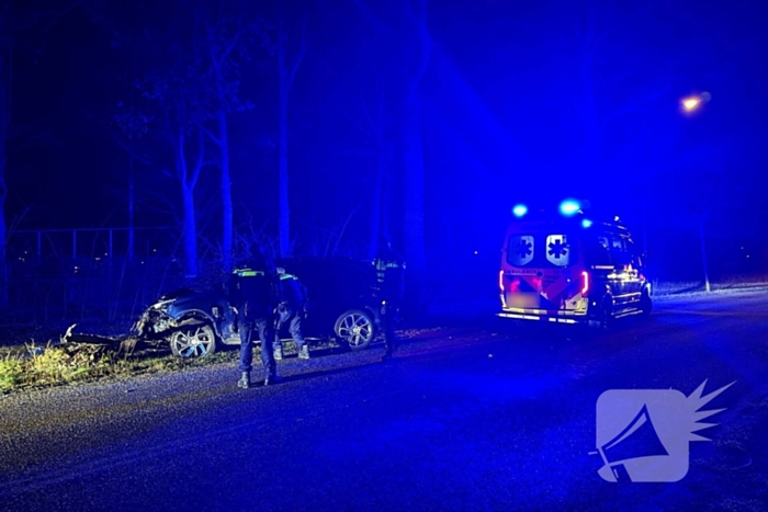 Automobilist eindigt tegen boom