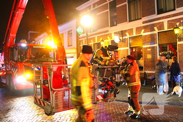 Veel rook bij brand in woning
