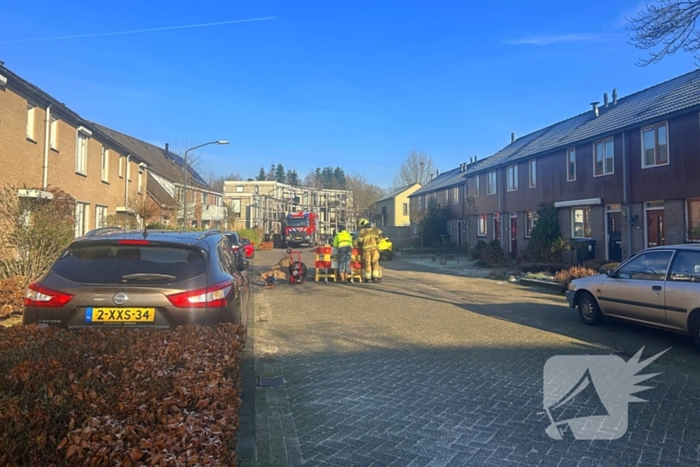Straat afgezet door gaslekkage