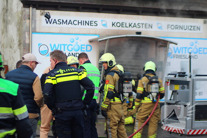 Flinke rookontwikkeling bij brand in winkel