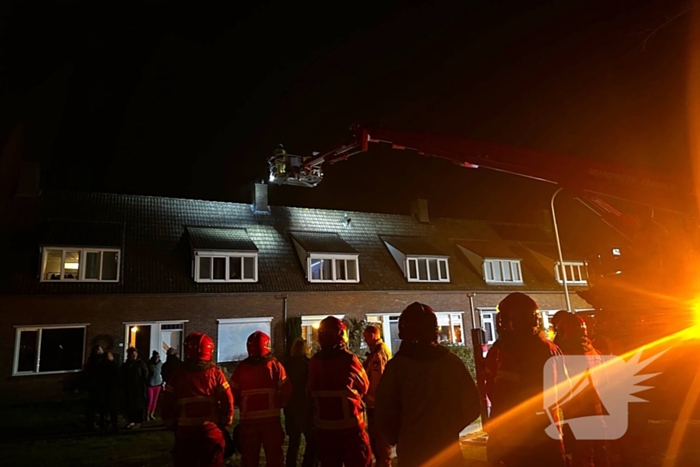 Brandweer ingezet voor een schoorsteenbrand