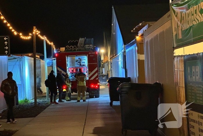 Brandweer blust keukenbrand in AZC