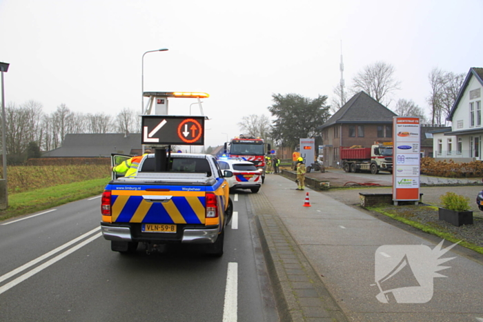 Gasleiding geraakt bij graafwerkzaamheden, fietspad afgesloten