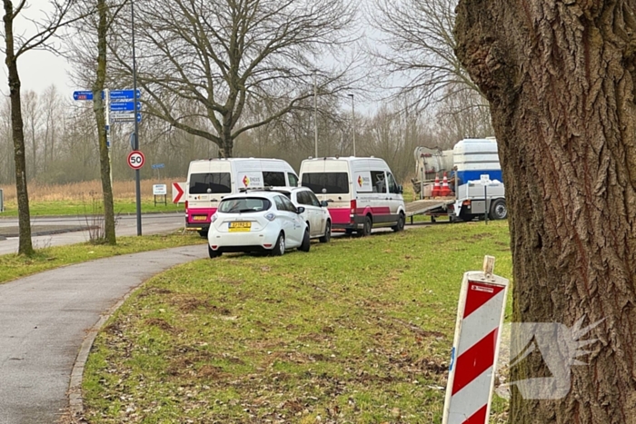 Gasleiding geraakt tijdens werkzaamheden
