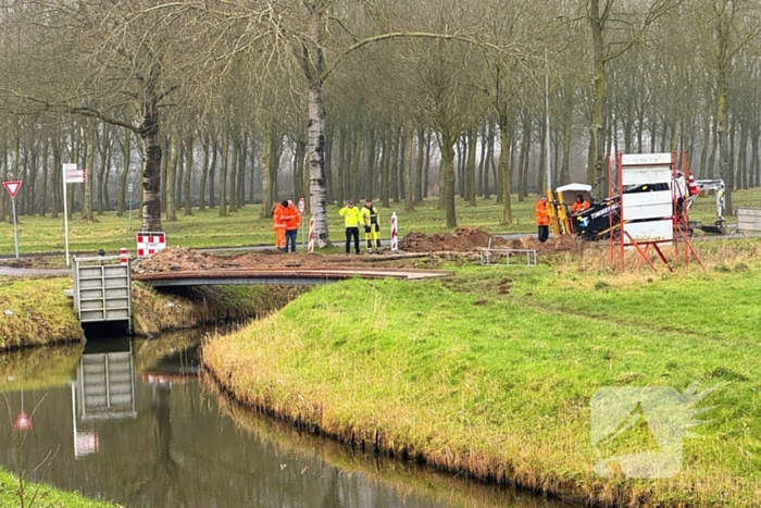 Gasleiding geraakt tijdens werkzaamheden