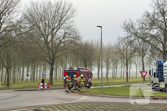 Gasleiding geraakt tijdens werkzaamheden