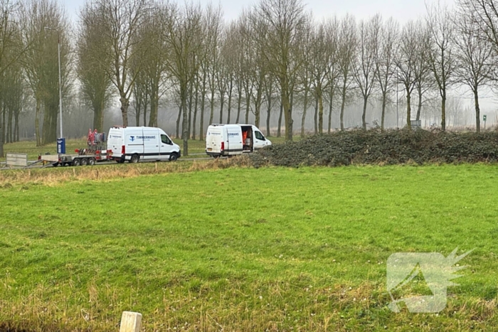 Gasleiding geraakt tijdens werkzaamheden