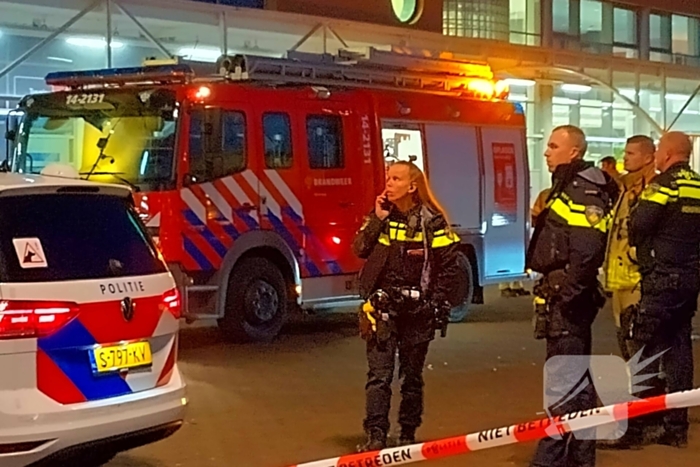 Brand in kantoorgebouw boven station