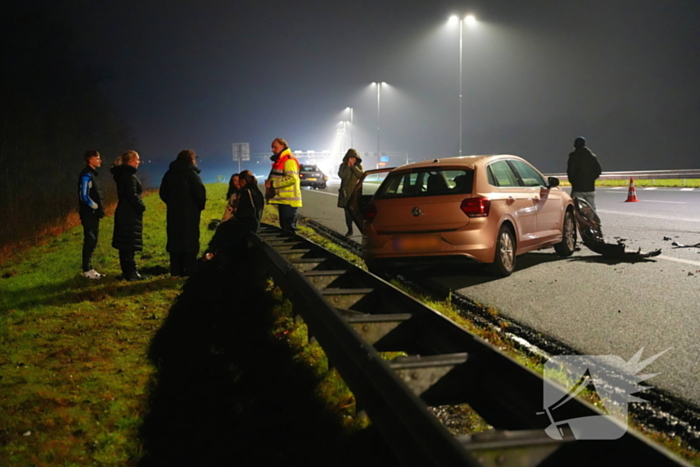 Forse schade na ongeval op snelweg