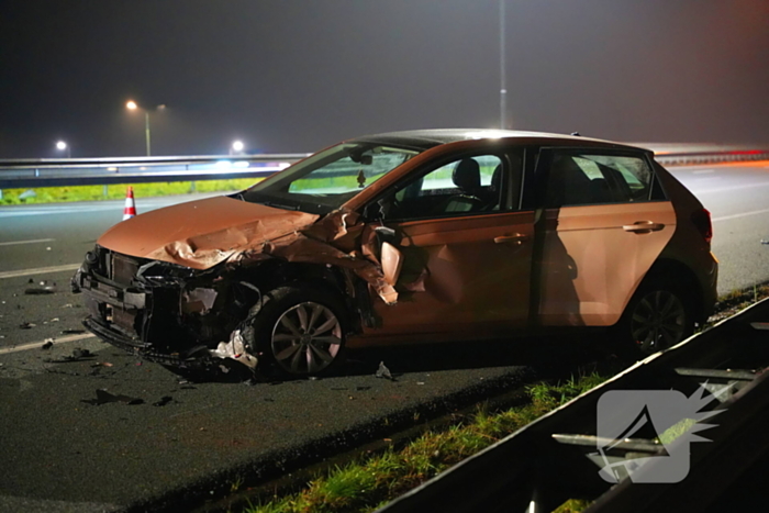Forse schade na ongeval op snelweg