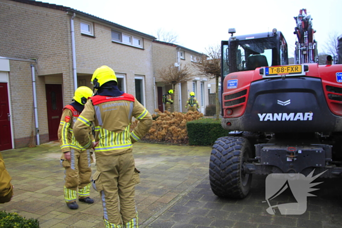 Gasleiding geraakt bij werkzaamheden