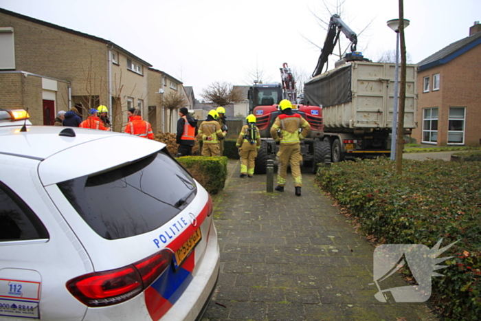 Gasleiding geraakt bij werkzaamheden