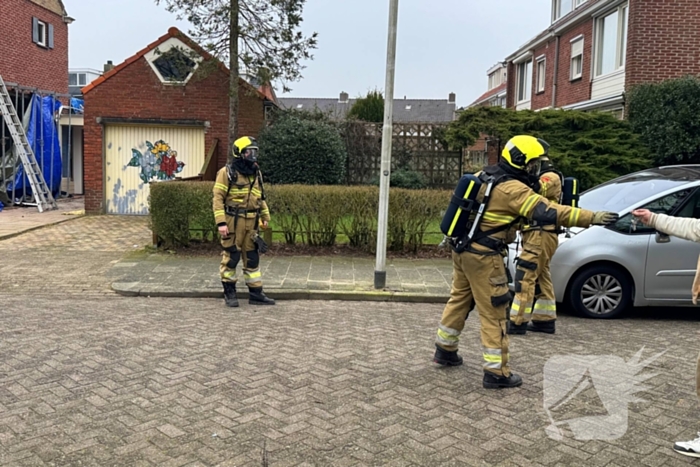 Gasleiding geraakt tijdens werkzaamheden in woning