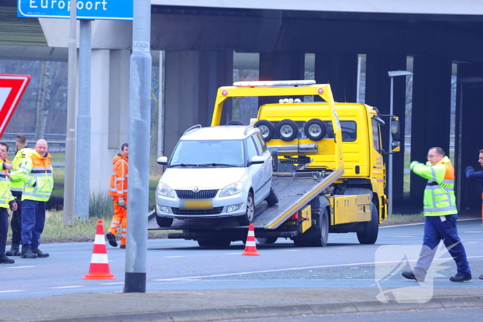 Veel schade bij kop-staartbotsing tussen twee voertuigen