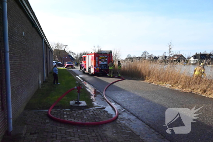 Flinke oppervlakte riet verbrand
