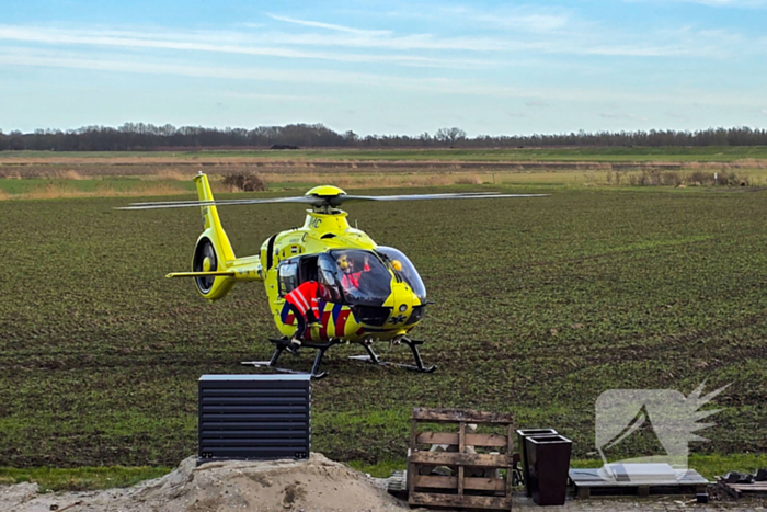 Oude man gevallen in woning, traumahelikopter ingezet