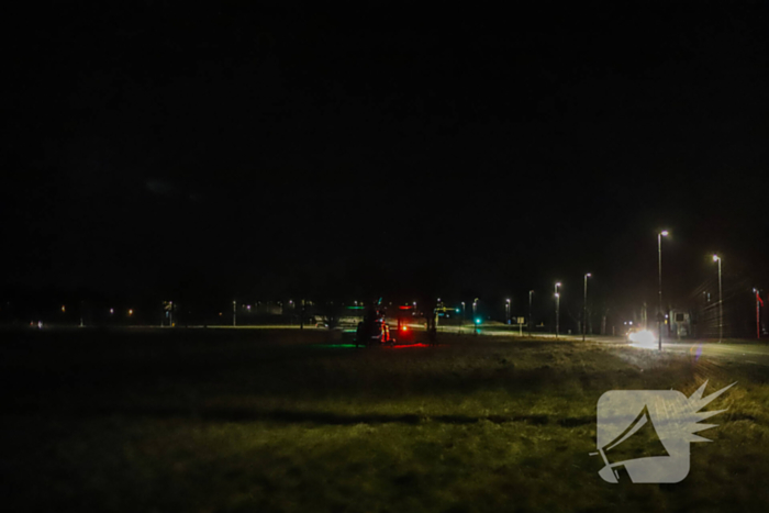 Politiehelikopter landt bij politiebureau voor inzet bij vermissing