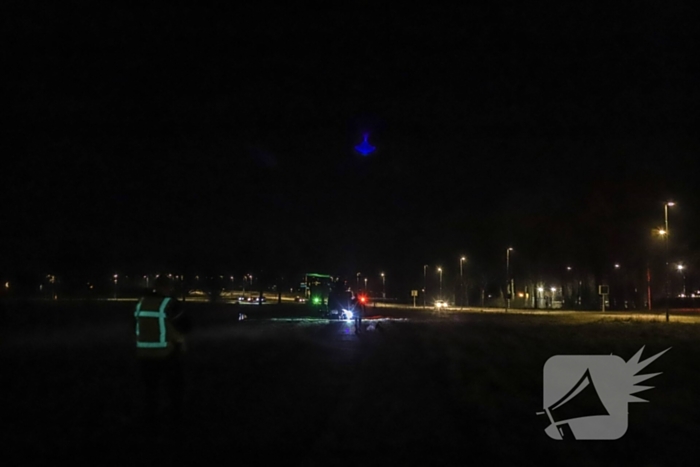 Politiehelikopter landt bij politiebureau voor inzet bij vermissing