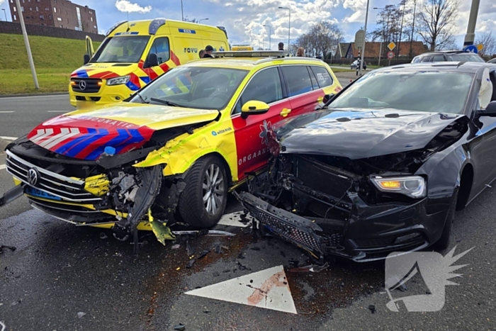 Ongeval tussen orgaan vervoerder en personenwagen
