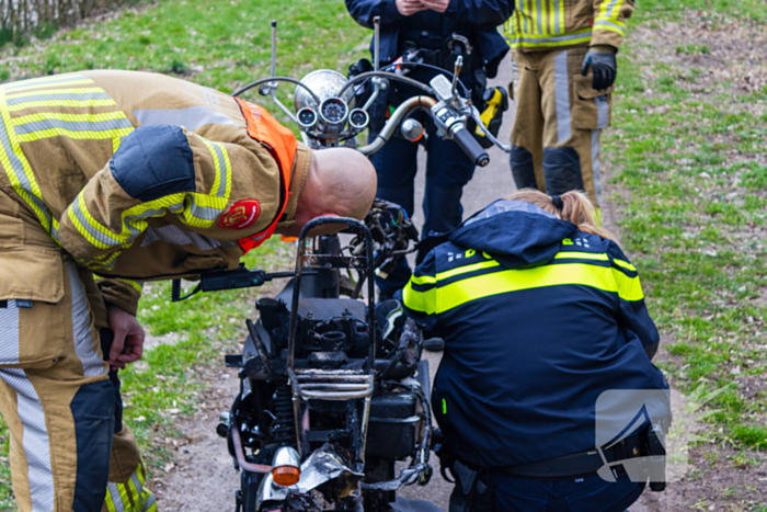 Scooter gaat in vlammen op