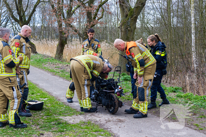 Scooter gaat in vlammen op