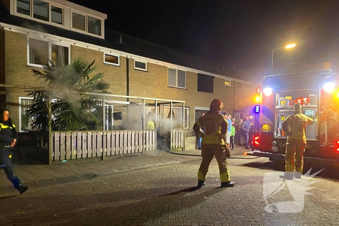 Brand in schoorsteen van woning