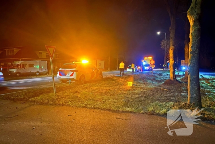Bestuurder test positief op alcohol en drugs na eenzijdig ongeval