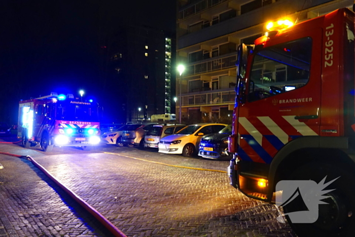 Deel van flat ontruimd wegens grote brand
