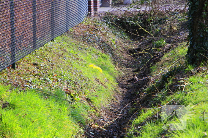 Gasleiding geraakt tijdens snoei werkzaamheden in sloot