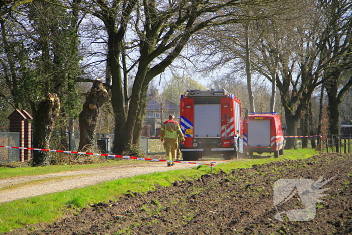 Gasleiding geraakt tijdens snoei werkzaamheden in sloot