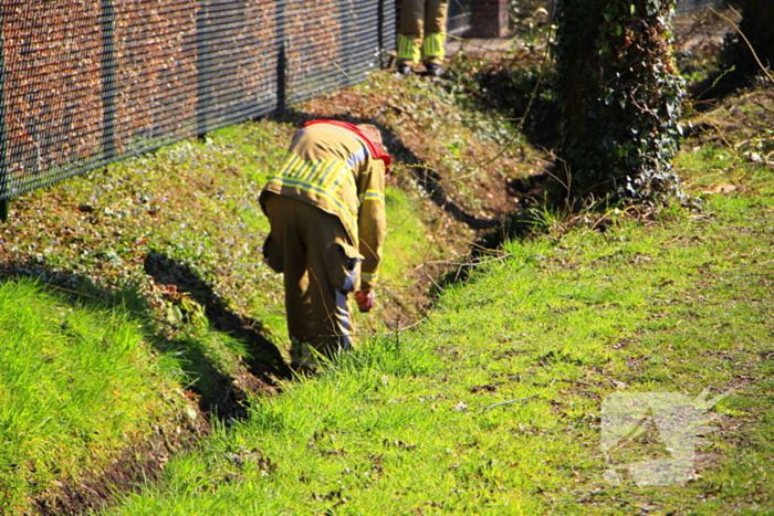 Gasleiding geraakt tijdens snoei werkzaamheden in sloot