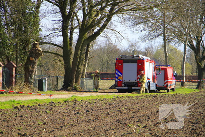 Gasleiding geraakt tijdens snoei werkzaamheden in sloot
