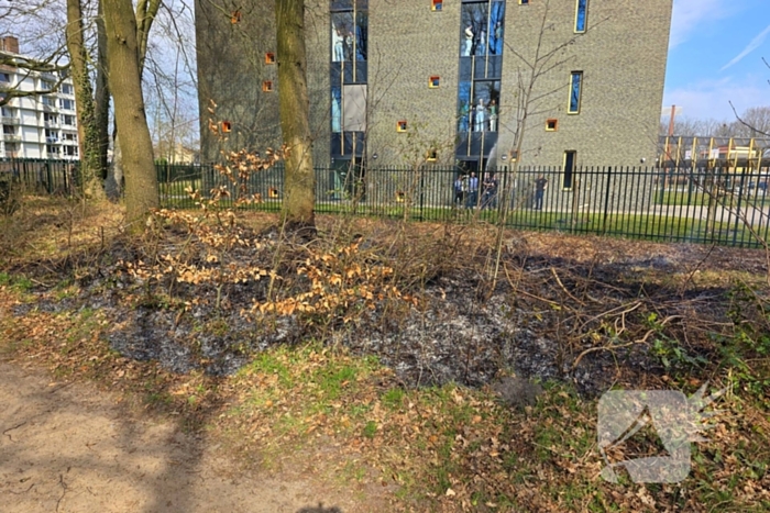 Tientallen meters bosschage in brand