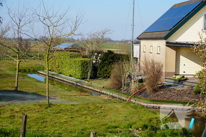 Brandweer ingezet voor brand in bijgebouw