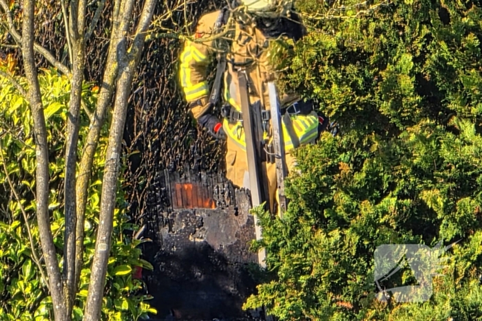 Brandweer ingezet voor brand in bijgebouw