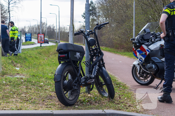 Fatbiker ongedeerd na botsing met auto