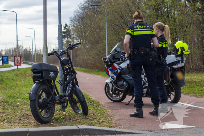 Fatbiker ongedeerd na botsing met auto