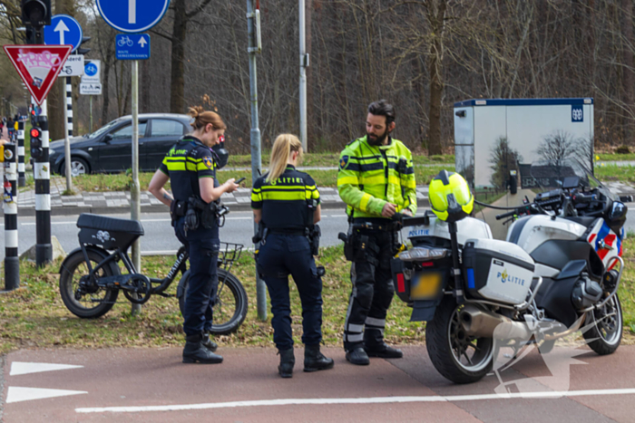 Fatbiker ongedeerd na botsing met auto
