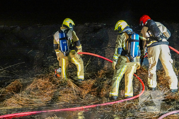 Compostbrand zorgt voor flinke brandweer inzet